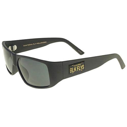 Black Flys Men's Santeria Fly (cali Plate) Polarized Shield Sunglasses, Matte Black, 58 mm