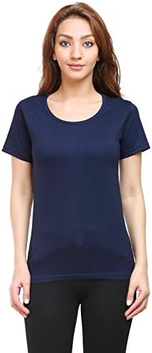 RSO Outfits Regular Fit Solid Cotton Half Sleeves Round Neck Women's T-Shirt