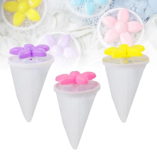 Laundry Hair Catcher - Reusable Petal-Shaped Cleaner | Washing Machine Hair Remover - for Dog Cat Pet Clothes Fabric Bedding Carpet Car Interior Home Dryer