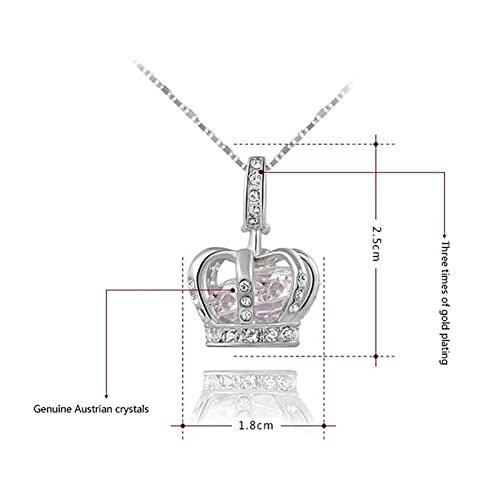 TIDOO Jewelry Womens Queen and Pendant Necklace 3 Lays Rose Gold/Platinum Plated With Austrain Crystals2