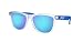 Oakley Men's Frogskins Non-Polarized Iridium Square Sunglasses, Matte Clear, 55 mm