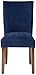 HomePop Parsons Classic Upholstered Accent Dining Chair, Set of 2, Navy Velvet