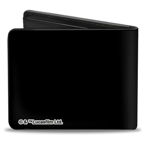 Buckle-Down Men's Star Wars Wallet, Bifold, Galactic Empire Logo Black Grays Reds, Vegan Leather, 4.0" x 3.5"2