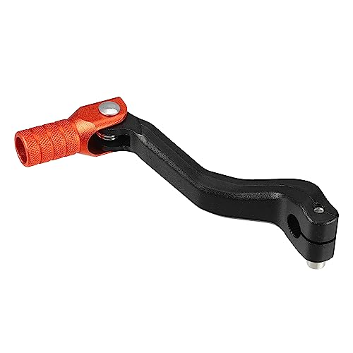 X AUTOHAUX Motorcycle Gear Shifter Lever, Universal Aluminum Alloy Orange Black
