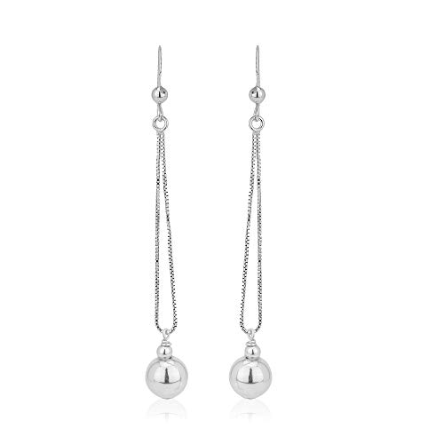 Vanbelle Boucle d'oreille en argent sterling avec chaîne de bijoux en argent sterling plaqué rhodium pour femmes et filles Cover