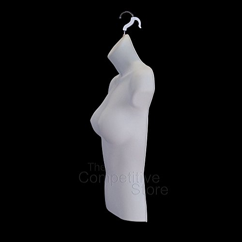 Female Torso Body Mannequin Form (Waist Long) Great For Small And Medium Sizes White