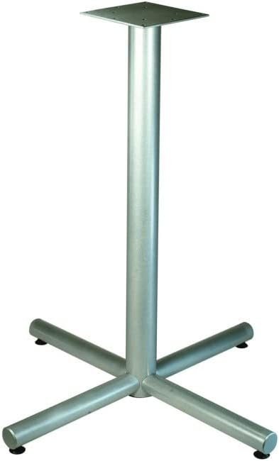 Bistro-Height X-Leg Table Base, Metallic Silver - 32 x 40.75 in.