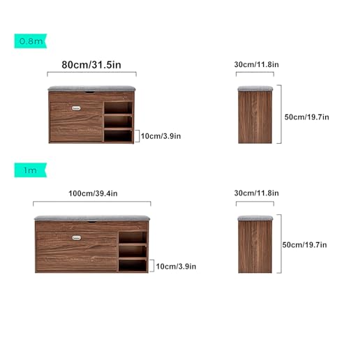 Banc de rangement à chaussures d'entrée et salon modulable - 2