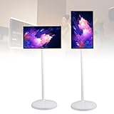 KAIKAFEI Monitor Portátil 32 Pulgadas 4K, Televisor Táctil con Ruedas, Oficina, Hogar y Eventos con Conectividad Inalámbrica y Adjustment Remoto para un Uso Cómodo