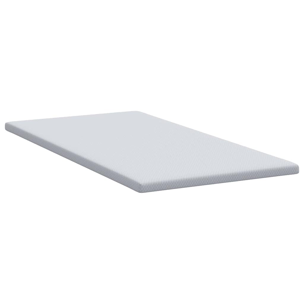 Cubrecolchón blanco 90 x 200 cm, tejido jacquard de lujo, espuma viscoelástica de alta densidad para comodidad y apoyo, ideal para dormitorio y ropa de cama