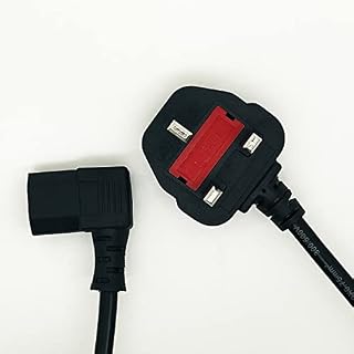 TRD Right Angled Kettle Lead Power Cable 0.5M, 1M, 2M, 3M, 5M 3-pin mains 90 Degree power lead for TV, pc, monitor, plug, cord, printers (0.5M)