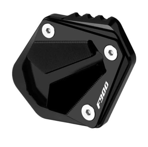 For BMW F900 GS Motorradmodelle (2023–2025): Seitenständerverlängerung mit Fußstützenplatte und Pedalhalterung(Black)
