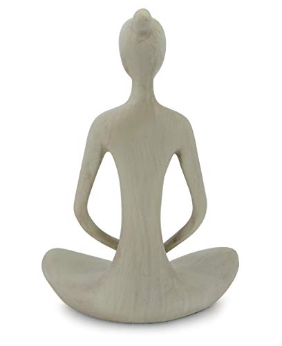Buddha Groove Meditating Woman Yoga Statue, 7 Inches, Stone #TOP3