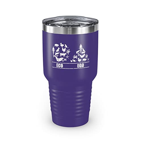 Teegarb Letter Blanket Becher aus Edelstahl, humorvolle Kampagne, unterstützt Tiere, umweltfreundlich, fruchtbar, pflanzenfressend, umweltfreundlich, 850 ml, Violett