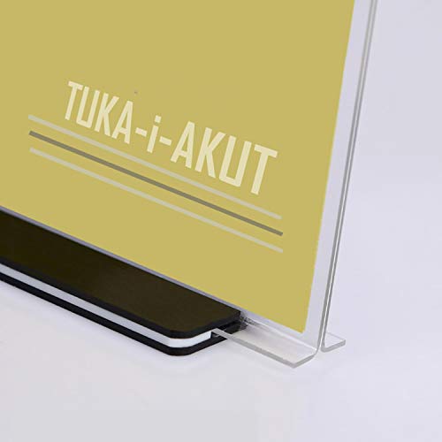 Miniatura 6 de Tuka 30x A5 Menu Soporte Doble Cara, Forma De T Con Base, Soportes De Sobremesa Para Carteles, Menús, Promociones, Porta Carteles. T Expositor De Mesa, Acrílico Transparente, Vertical Tkd8205-A5-30x