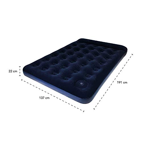 COLCHÃO INFLÁVEL CASAL COM BOMBA DE PÉ (P55)