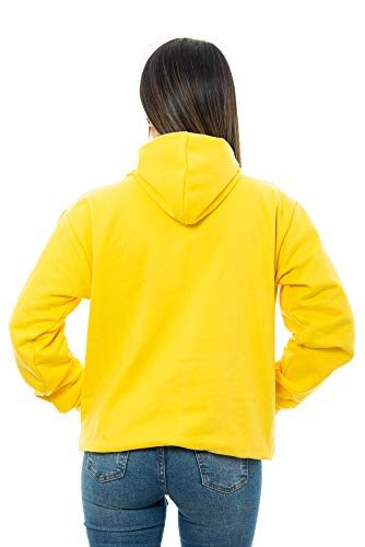 Blusa Moletom Canguru Lillo E Stitch Violão Desenho Adulto Animado (G, AMARELO)