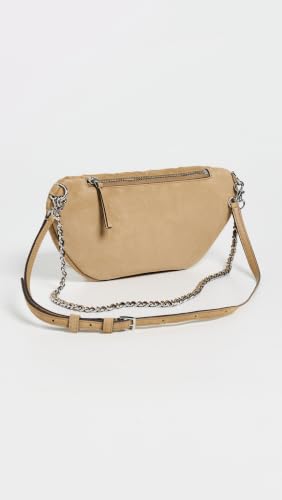 Image of Tory Burch Women's Fleming Suede Convertible Belt Bag, Stone, One Size