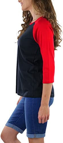 Image of ToBeInStyle Women's Classic Two Color Cotton Baseball T-Shirts
