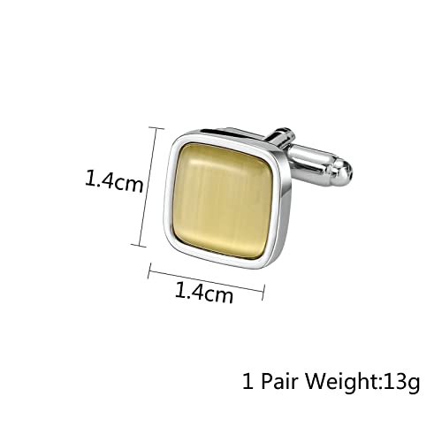 Mancuernillas para hombre cuadradas acero inoxidable miniatura 2