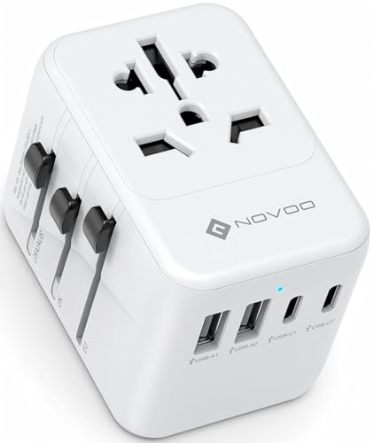 NOVOO Adaptateur de Voyage Universel Adaptateur Prise...
