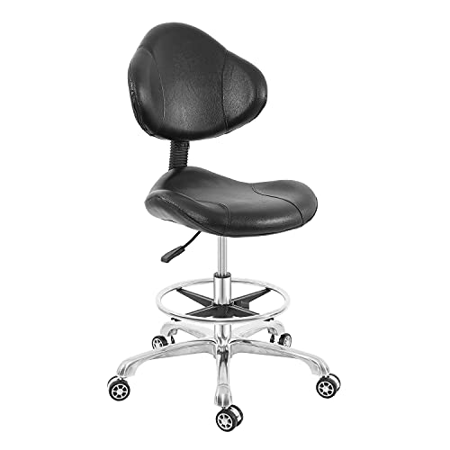 Nazalus Rolling Swivel Drafting Chair Adjustable Heavy Duty (400Lbs) Lumbar Support Task Chair For Home Desk Studio Design Lab(Large) #TOP7