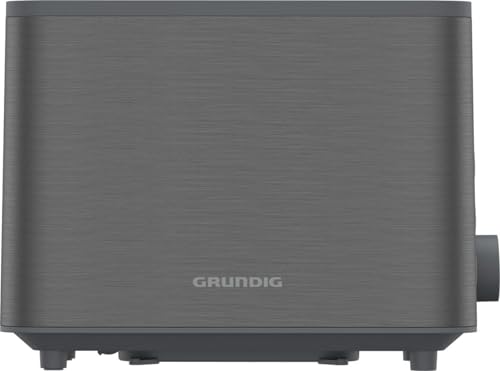 Grundig TA 7340 Toaster, 950 Watt Leistung, Automatische Pop-Up-Funktion & Brotzentrierung, variable Bräunungsgradeinstellung, herausnehmbare Krümelschublade, 2 Röstfächer, Kabelaufwicklung, Dark Inox