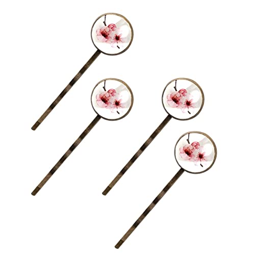 Épingle à cheveux fleur de pêcher aux finitions soignées pour femme