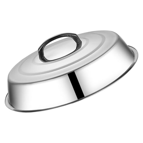 OFFSCH Copertura per Bistecca in Acciaio con Cupola Alta Protezione Alimenti Multifunzione per Cucina e Barbecue Resistente e Antiruggine per Ristoranti e Uso Domestico