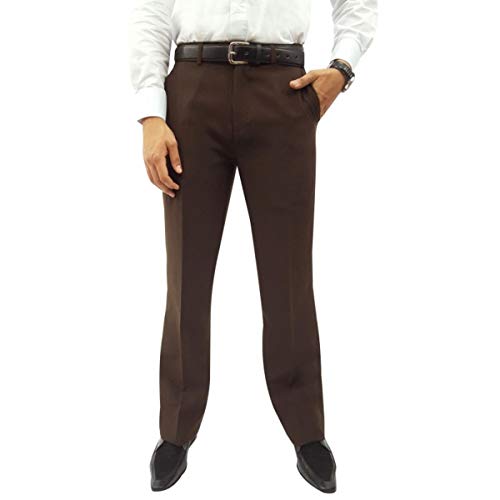 Calça Social Masculina Sem Pregas Em Cores Variadas (Cinza-Chumbo, 46)