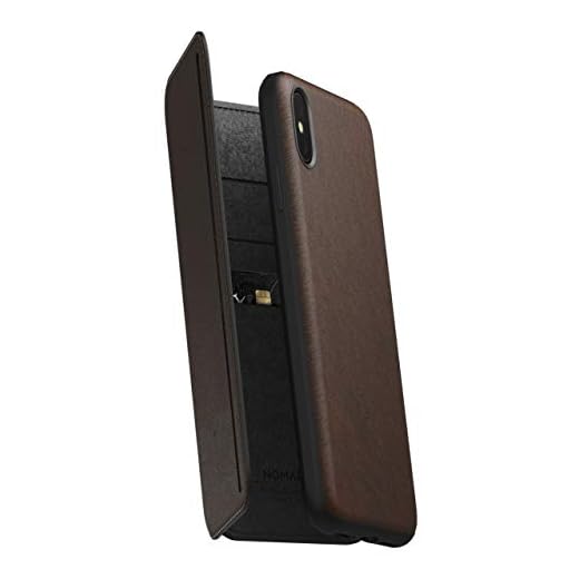 Nomad Tri-Folio for iPhone XS Max | Rustic Brown Horween Leather