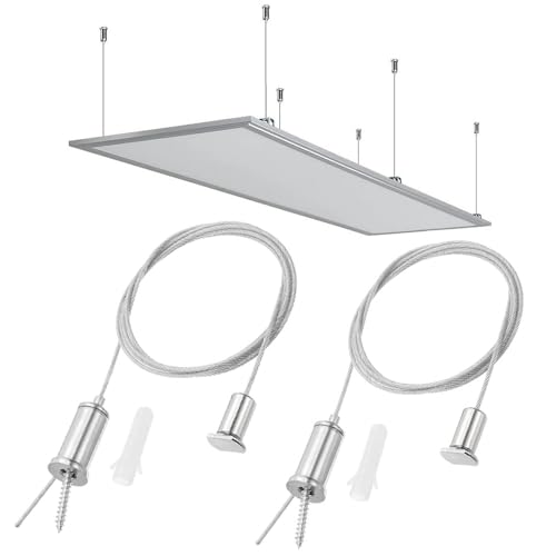 Image of 2 Pcs Picture Hanging Wire, 40 inches Adjustable Picture Hanging kit,Suspension line、 Hanging Wire for Picture, Photo Frame, Mirror, Light Painting, billboards