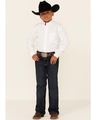 Cinch Boys' White Twill Shirt2