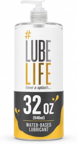 LUBELIFE Water-Based Lube – Personal Lubricant for Men, Women & Couples, Travel Size, Non-Staining, Easy Clean-Up, Toy-Safe, 32 Fl Oz
