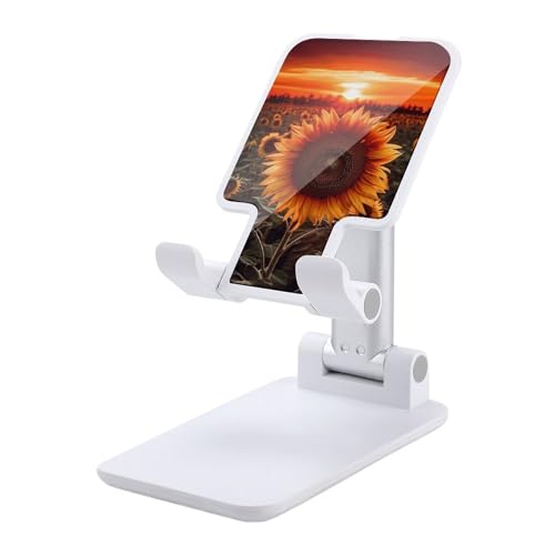 Support téléphone bureau pliable réglable motif tournesol