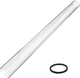 Patio Heater Glass Tube Replacement, 49.5 x 4' Replacement Parts with Ring, Outdoor Replacement Parts for 4-Sided Pyramid Heater, Glass Tube Model for GSH, BFC, HLDS01, WH-H90