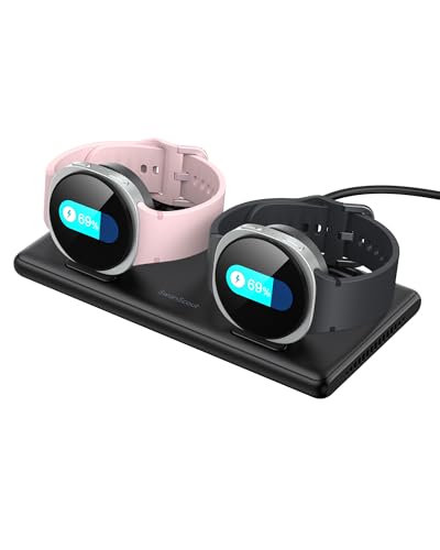 Cargador Dual para Samsung Galaxy Watch 8 SwanScout 507DS Base Inalámbrica para Dos Relojes
