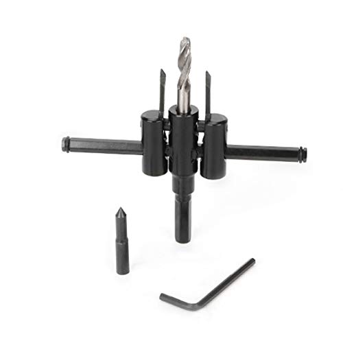 BOZONLI Fresa Circolare Regolabile 30-120 mm, Sega a Tazza Cutter Hole Regolabile, Forare per Legno e Cartongesso