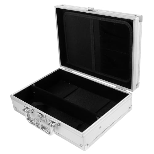 minkissy Aluminum Briefcase Tool Storage Box Lightweight Portable Multi-functional Aluminum Alloy Toolbox with Lock for Travel Work and Cosmetic Organization - Thumbnail 7