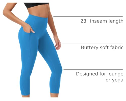 Image of ODODOS Buttery Soft Lounge Yoga Leggings with Pockets for Women 23 inch / 25 inch /28 inch High Waist Yoga Pants