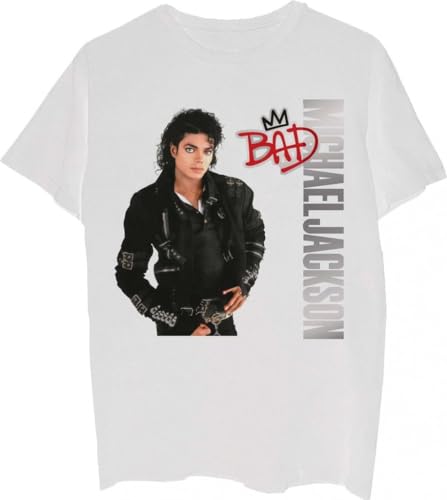 MICHAEL JACKSON BAD Tシャツ ホワイト Mサイズ Amazon.com: Michael Jackson Official Merch Bad T-Shirt, White
