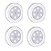 Foonii Lot de 4 Lampe adhésive LED, Eclairage LED Détecteur de Mouvement avec Base Magnétique (Alimenté par batterie)