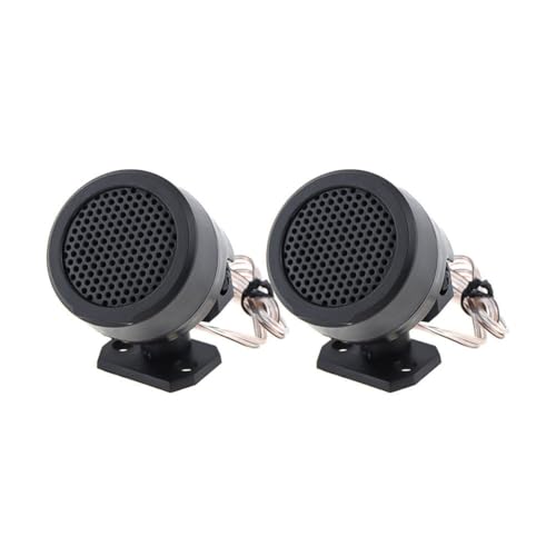 Lawnoval Altavoces de agudos de cúpula para coche, 30 W, RMS, 120 W, pico con impedancia de 4 Ω, carcasa ABS de alta frecuencia, par de audio, color negro