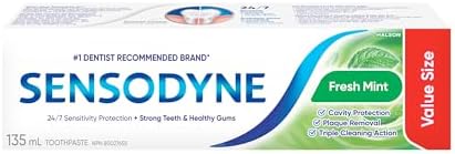 Sensodyne Fresh Mint Toothpaste for Sensitive Teeth, 135mL