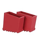 NIYANGLE Protectores de Pies de Escalera de Goma Antideslizantes para Escalera de Mano Plegable, Almohadillas Repuesto Resistentes Intemperie, Tamaño Interior 8,1 X 3 Cm, 2 Piezas,
