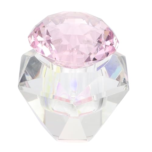 Vaso de mezcla líquido para uñas de cristal rosa hexagonal miniatura 1