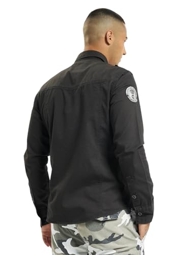 Brandit Luis Vintage Shirt Long Sleeve, Uomo, Black, Xxl - 2