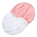 Shower Caps for Women, Terry Cloth Lined EVA Exterior Elastic and Reusable Bath Caps, Double Waterproof Layers Shower Cap, Bathing Shower Caps, Environmental Protection Bath Hair Cap - Pink