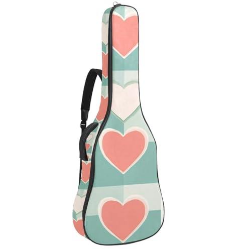 Housse de guitare acoustique 109 cm en tissu Oxford vert à carreaux