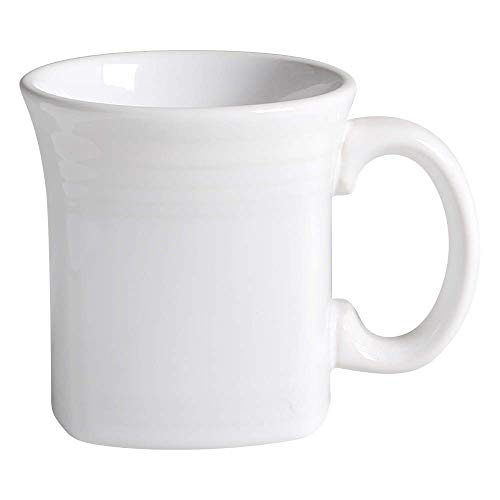 Homer Laughlin Fiesta - Taza cuadrada blanca